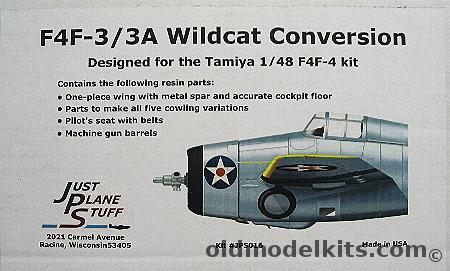 Just Plane Stuff 1/48 F4F-3 /3A Wildcat Conversion - for Tamiya 1/48 Wildcat Kit- (F4F3), JPS016 plastic model kit